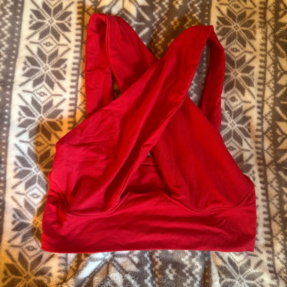 SHEIN Red Cross Over Top